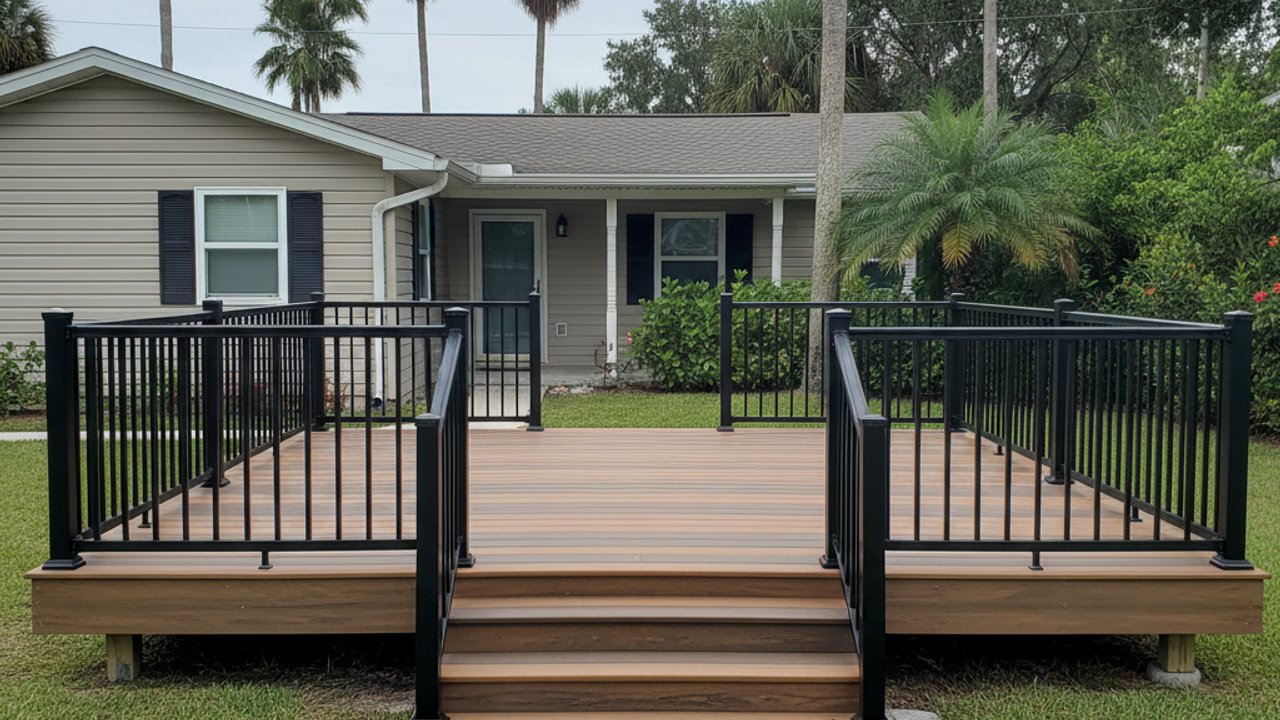 Custom Deck Design completed by Quantum Deck in Hollywood, FL