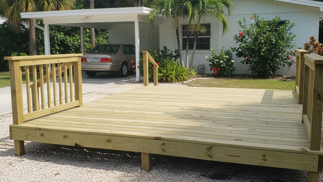 Deck Railing Installation completed by Quantum Deck in Hollywood, FL