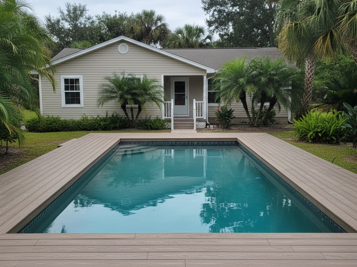 Custom Deck Design completed by Quantum Deck in Tamarac, FL